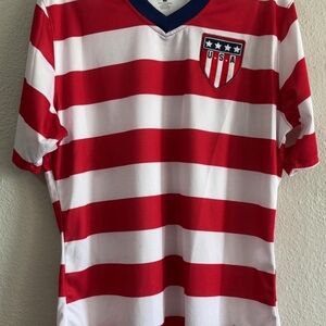 Red and White Striped Kids Shirt